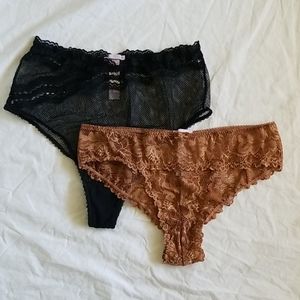 Savage X Fenty Lace and Mesh Panties